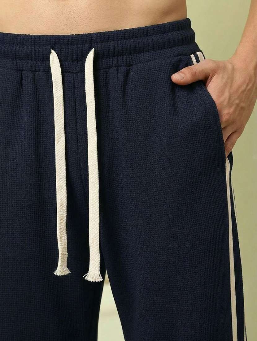 men side taped mid rise relaxed fit track pant - 22617116 -  Standard Image - 1
