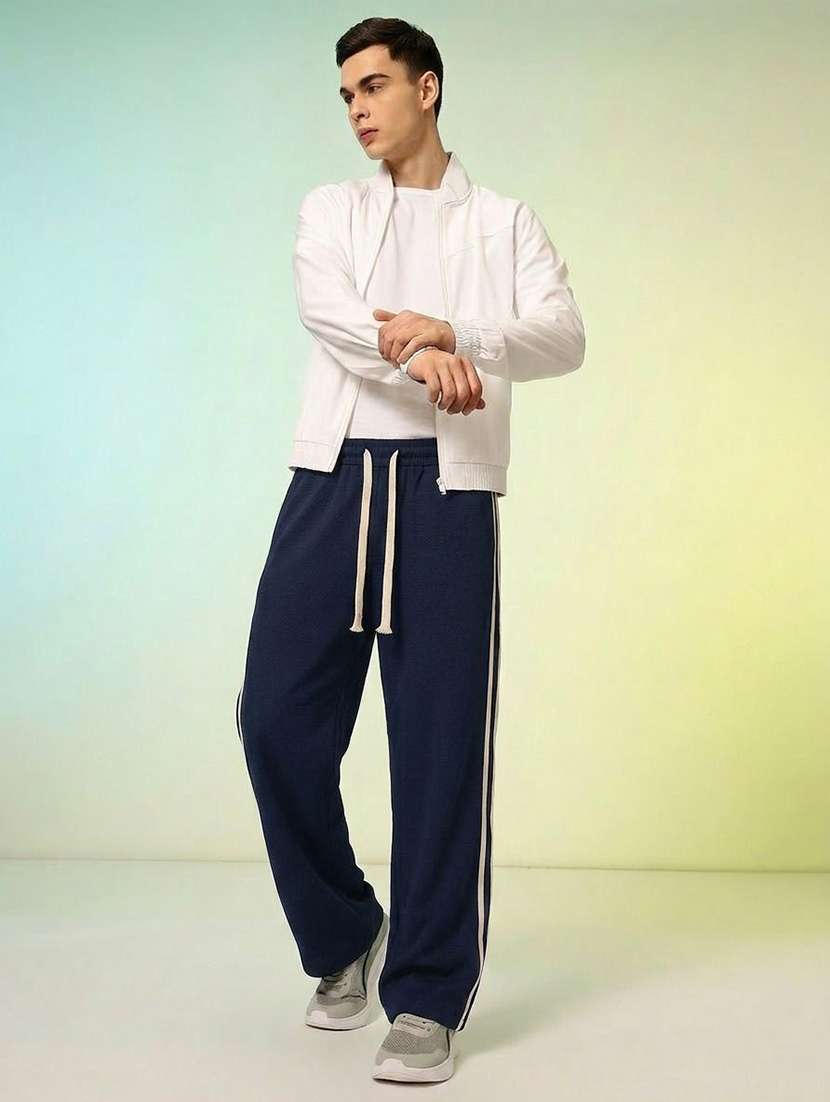 men side taped mid rise relaxed fit track pant - 22617116 -  Standard Image - 4