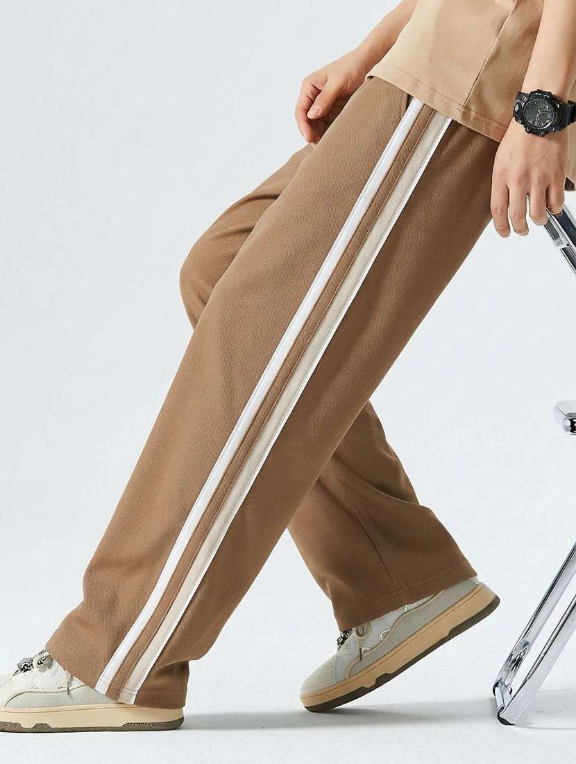 Men Side Taped Mid Rise Relaxed Fit Track Pant - 22617117 -  Standard Image - 1