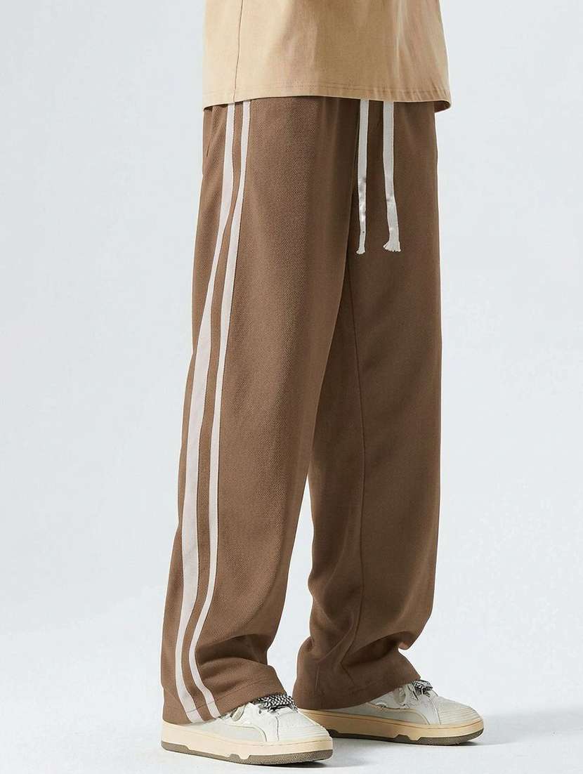 Men Side Taped Mid Rise Relaxed Fit Track Pant - 22617117 -  Standard Image - 4