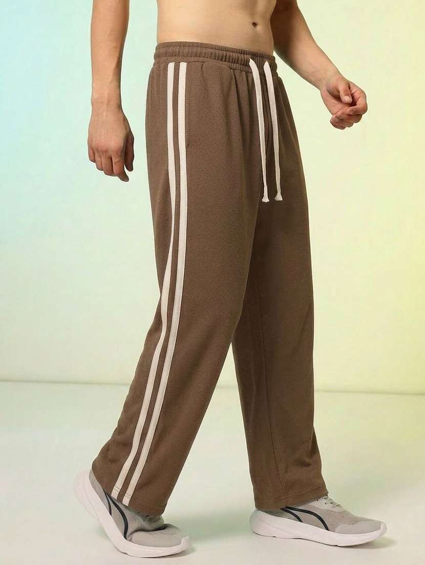 Men Side Taped Mid Rise Relaxed Fit Track Pant - 22617118 -  Standard Image - 1