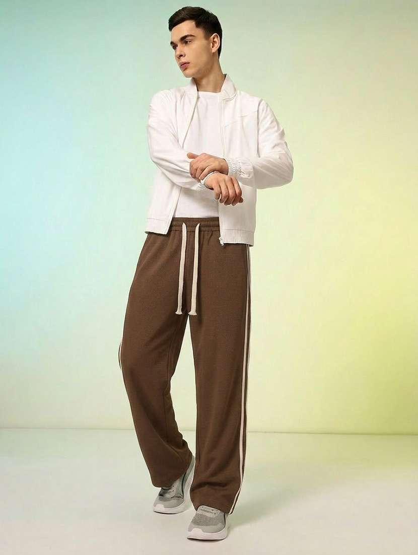 Men Side Taped Mid Rise Relaxed Fit Track Pant - 22617118 -  Standard Image - 4