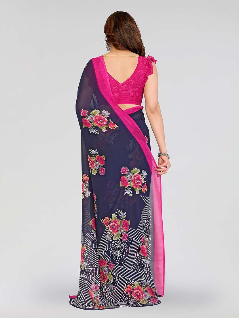 women pack of 2 printed combo saree with blouse - 22617716 -  Standard Image - 1