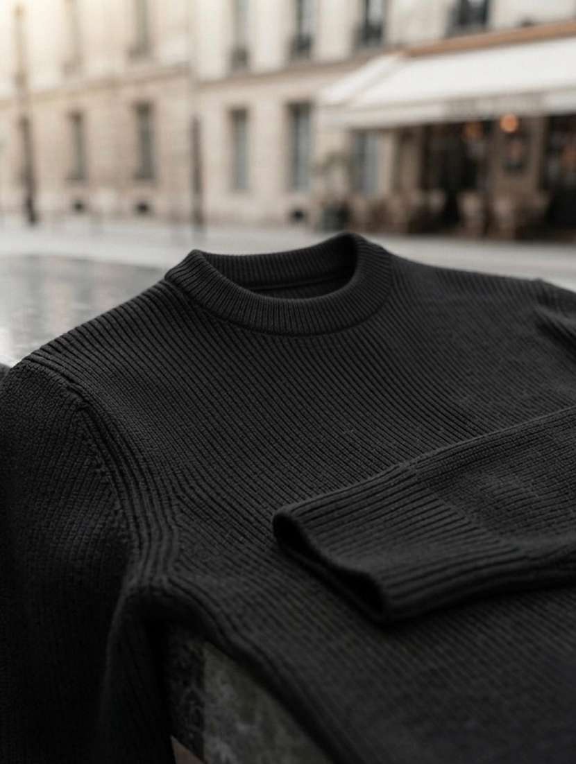 men solid long sleeves pullover - 22618404 -  Standard Image - 4