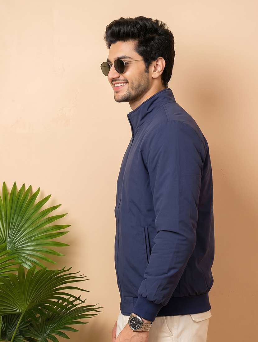 men solid long sleeves reversible jacket - 22618483 -  Standard Image - 4