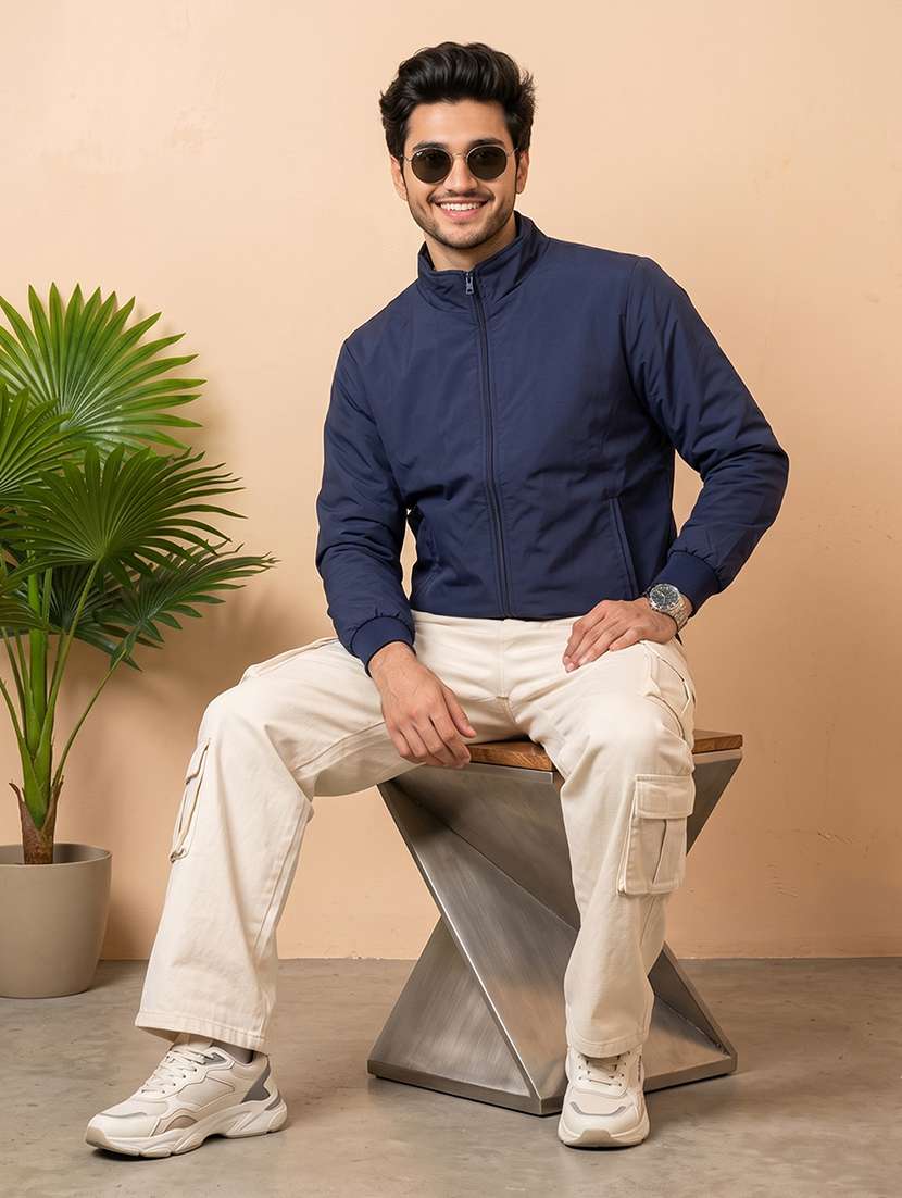 men solid long sleeves reversible jacket - 22618483 -  Standard Image - 6