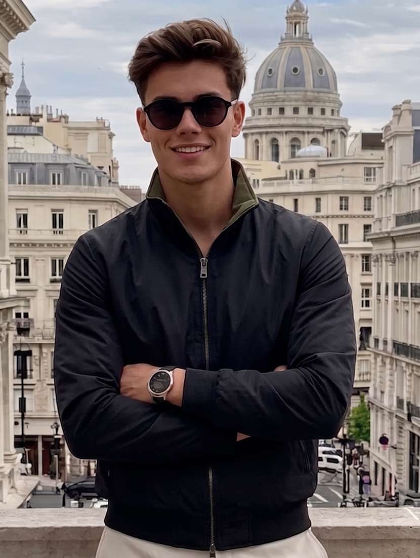 men solid long sleeves reversible bomber jacket - 22618498 -  Standard Image - 1