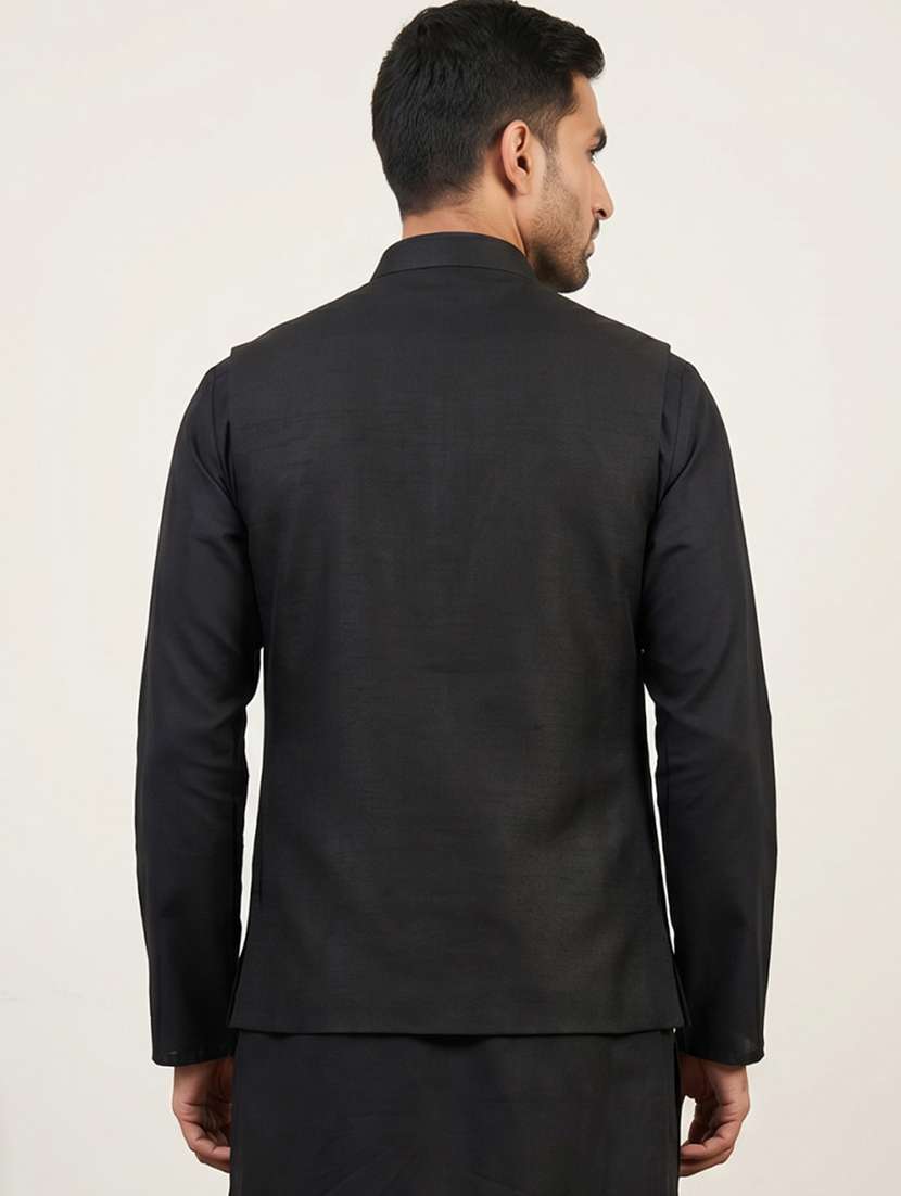 Men Embroidered Sleeveless Nehru Jacket - 22618548 -  Standard Image - 4