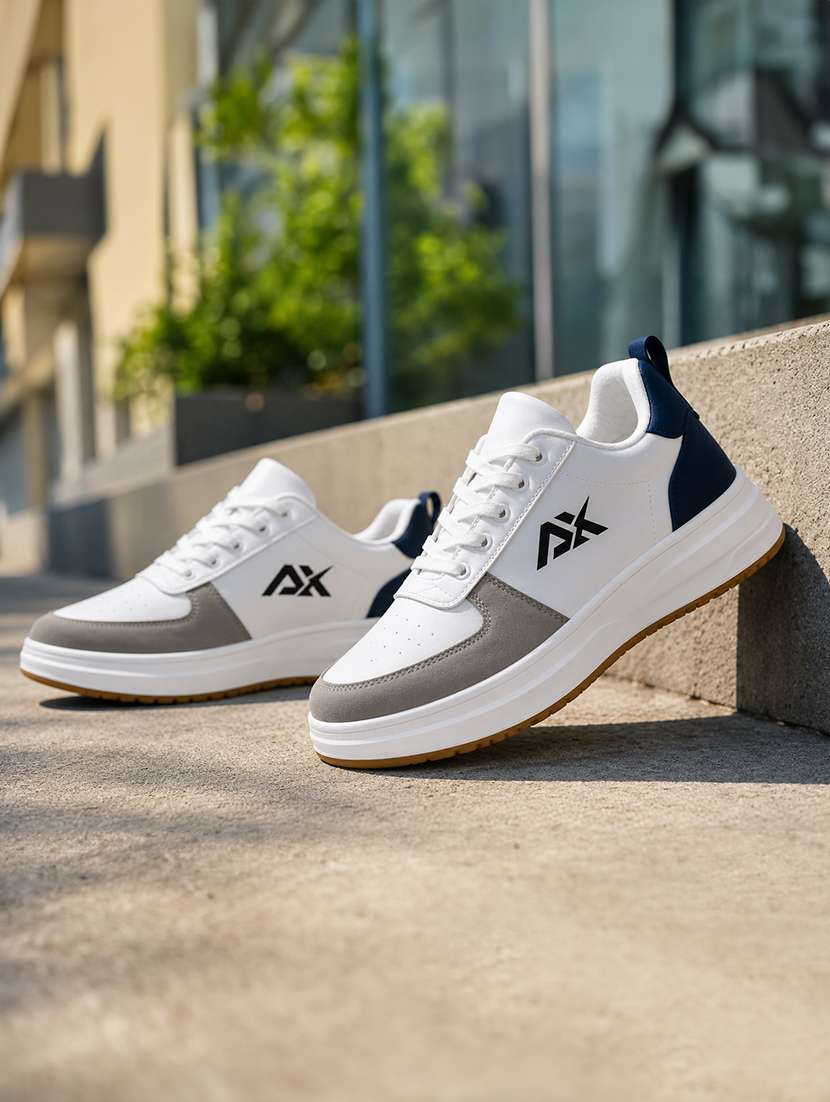 men colourblocked lace up sneaker