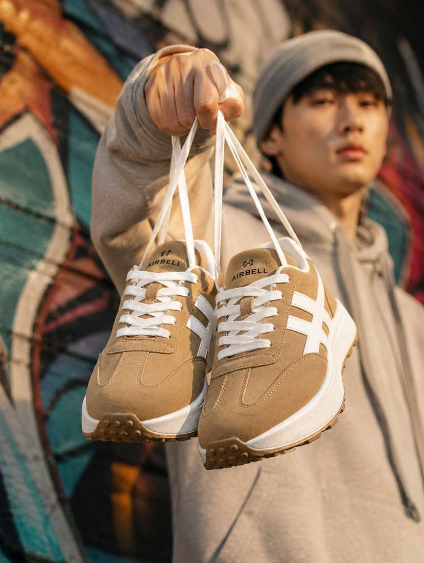 men solid lace up sneaker - 22618571 -  Standard Image - 1