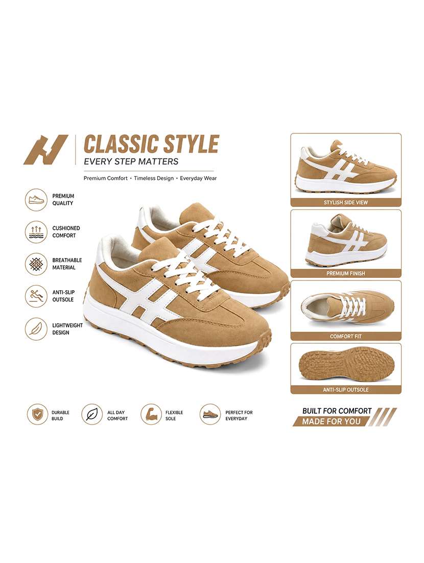 men solid lace up sneaker - 22618571 -  Standard Image - 4