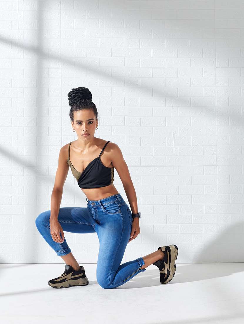 Women Washed High Rise Skinny Fit Jeans - 22618649 -  Standard Image - 4