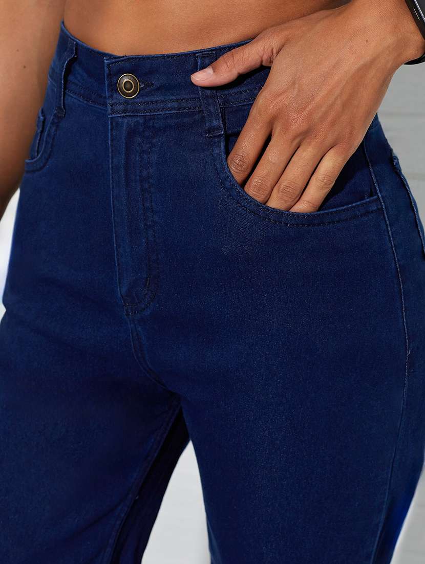 Women Solid High Rise Straight Jeans - 22618662 -  Standard Image - 1