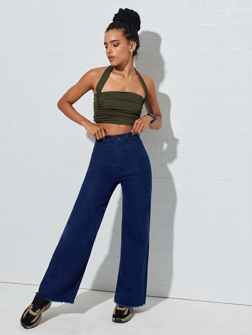 Women Solid High Rise Straight Jeans - 22618662 -  Standard Image - 4