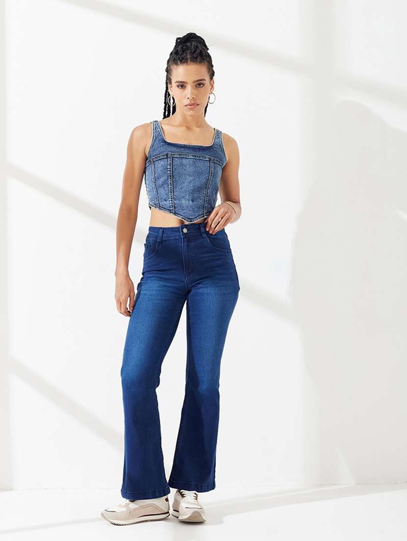 Women Solid Sleeveless Corset Top - 22618850 -  Standard Image - 4