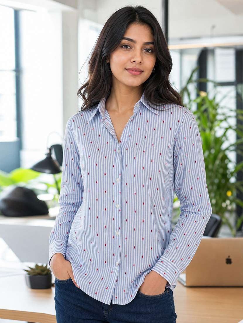 Women Printed Long Sleeves Regular Shirt - 22618866 -  Standard Image - 1