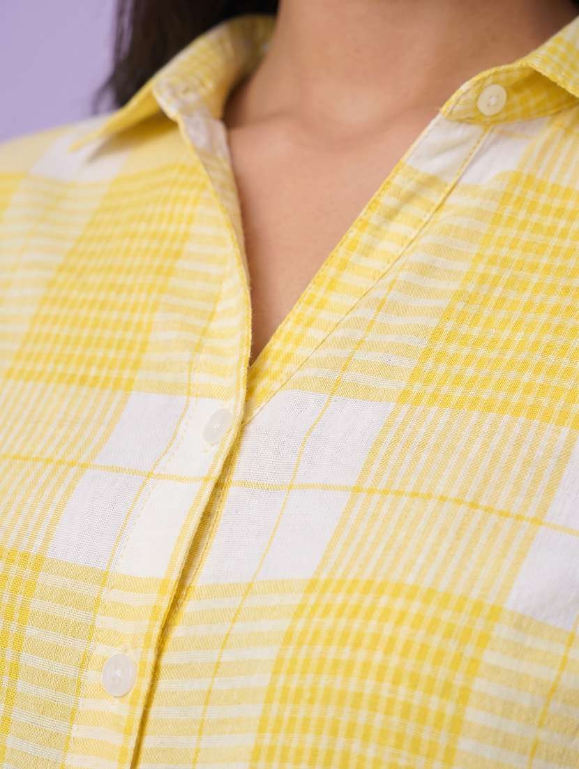 women checked long sleeves regular shirt - 22619006 -  Standard Image - 1
