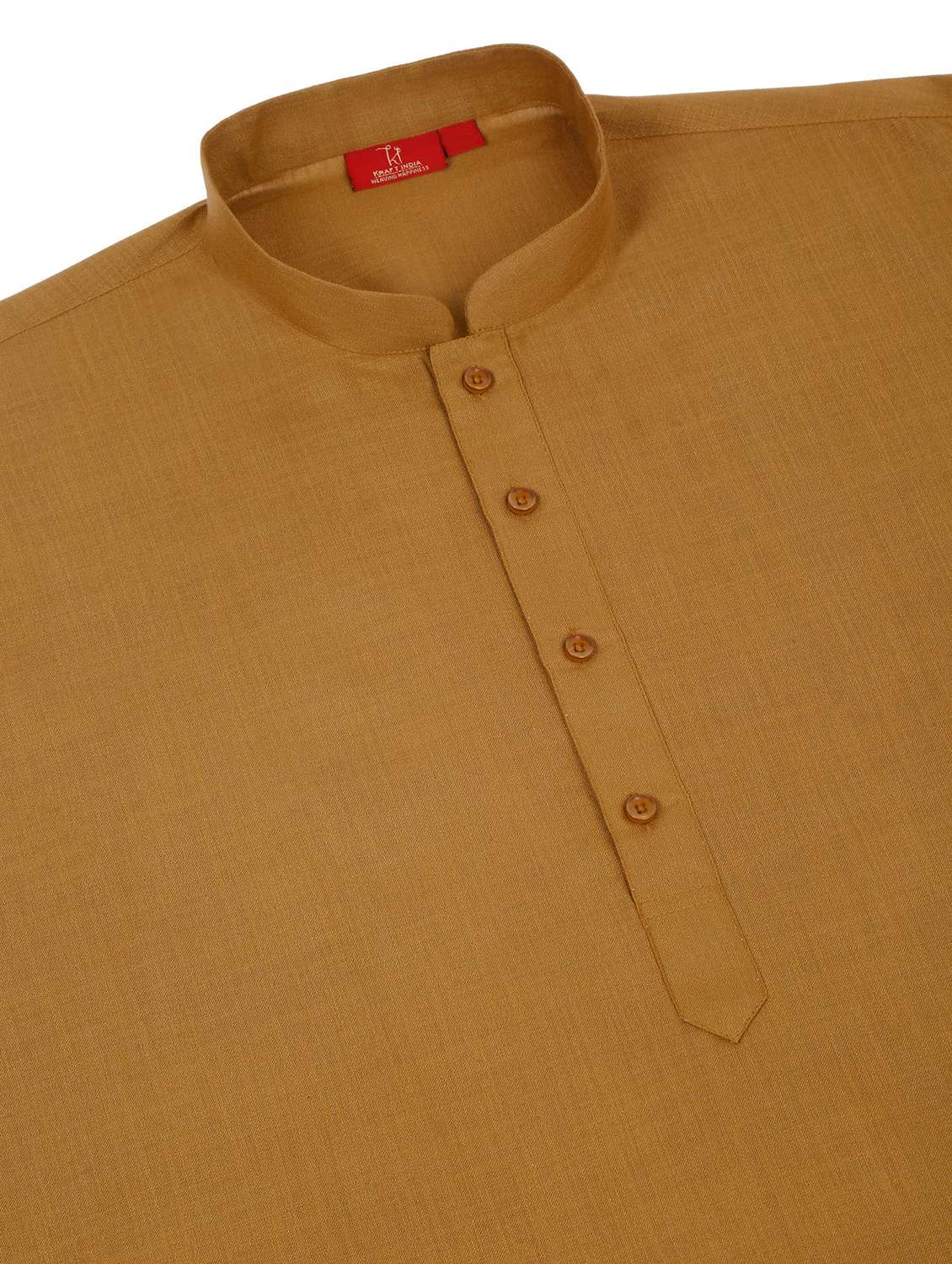men solid mandarin neck long kurta - 22619150 -  Standard Image - 4