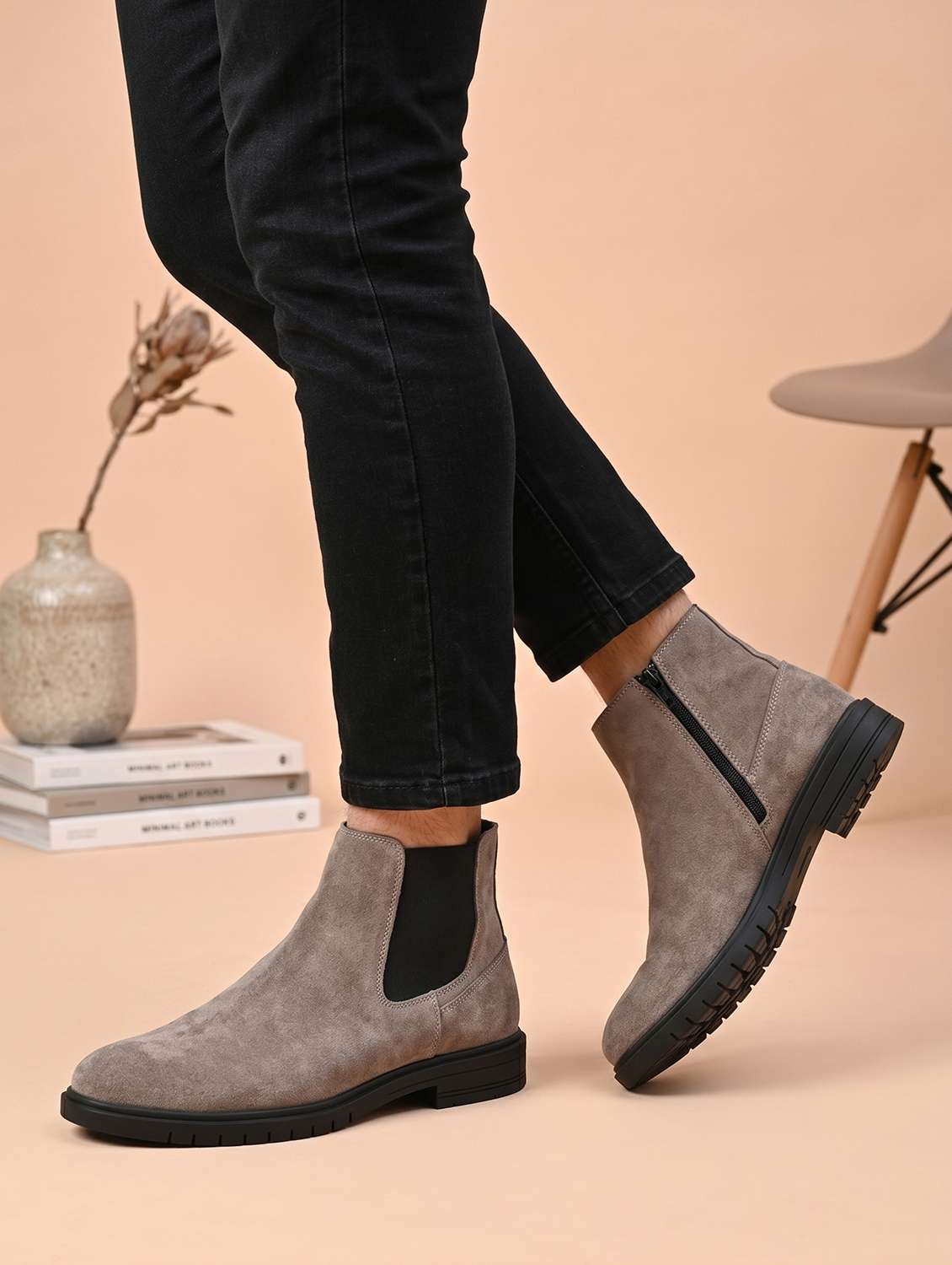 men solid high ankle boots - 22619343 -  Standard Image - 4