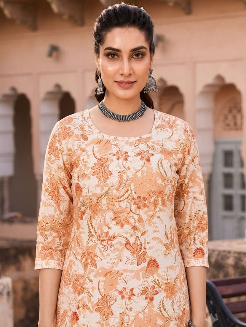 Women Printed Three Quarter Sleeve Kurta Pant With Dupatta Set - 22619355 -  Standard Image - 1