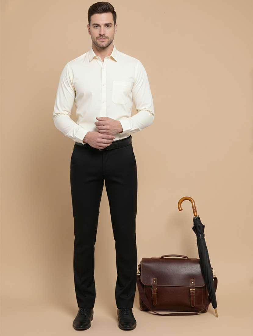 Men Solid Long Sleeves Formal Shirt - 22619370 -  Standard Image - 4