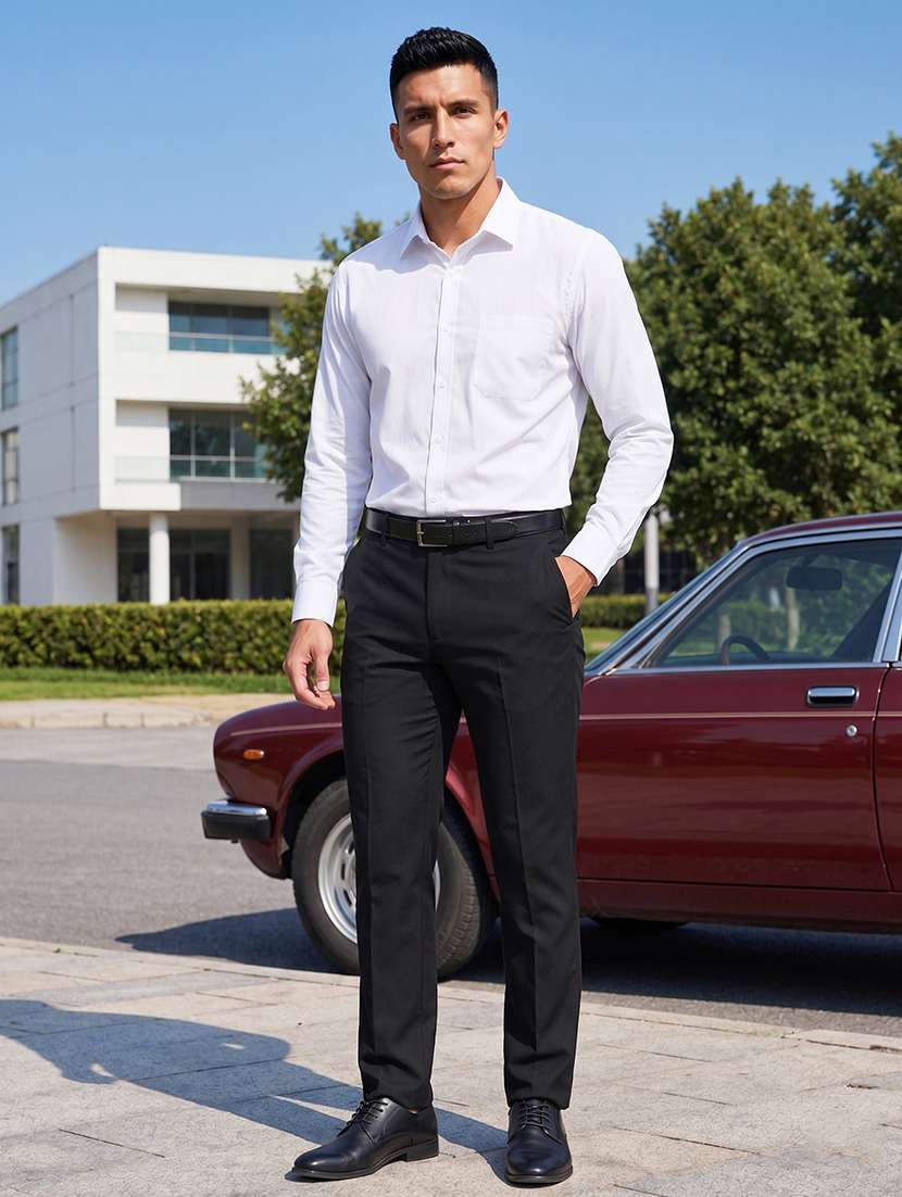 Men Solid Long Sleeves Formal Shirt - 22619380 -  Standard Image - 4