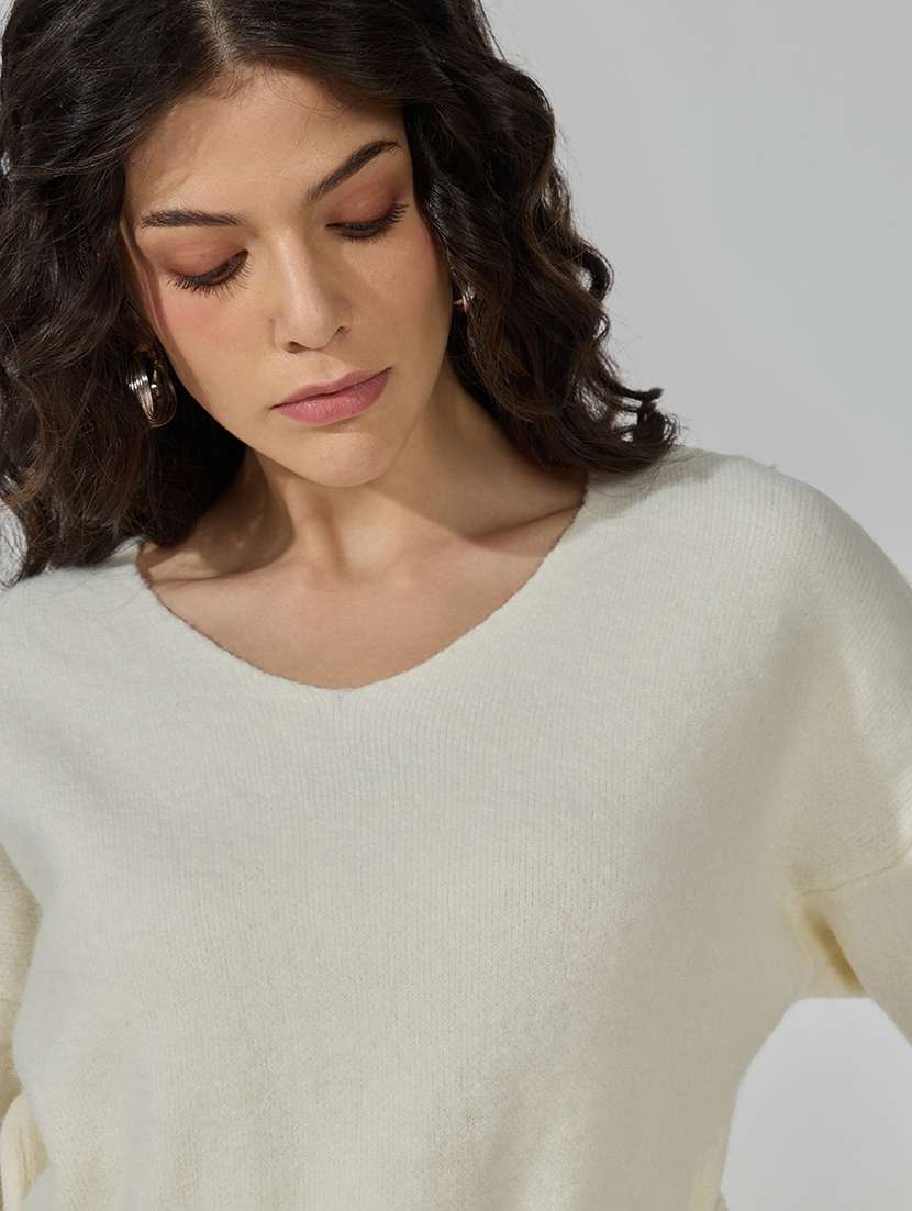 women solid long sleeves regular top - 22619443 -  Standard Image - 1