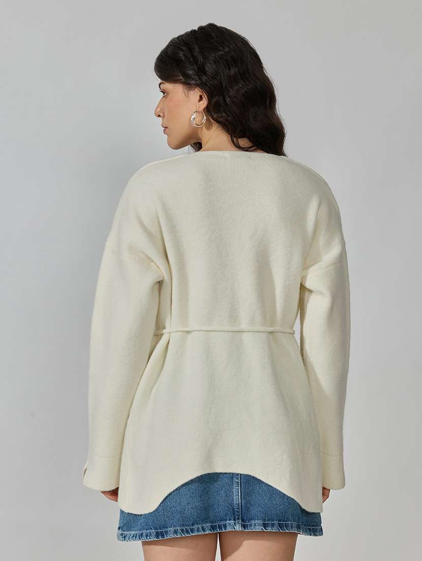 women solid long sleeves regular top - 22619443 -  Standard Image - 4