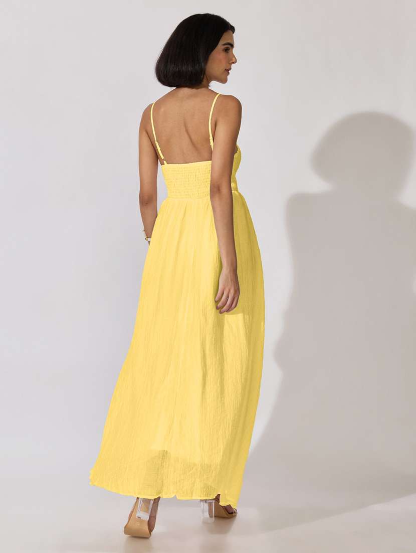 Women Solid Sleeveless Fit And Flare Dress - 22619454 -  Standard Image - 4