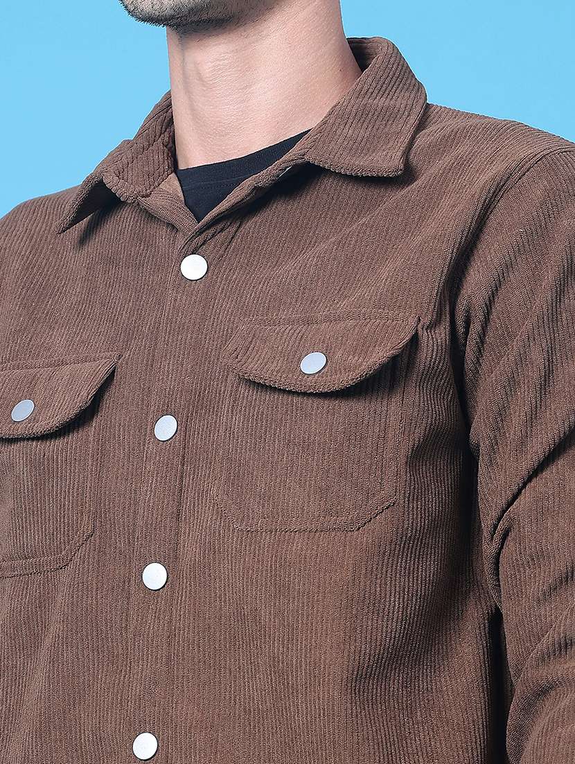 Men Textured Long Sleeve Regular Fit Shacket - 22621598 -  Standard Image - 1