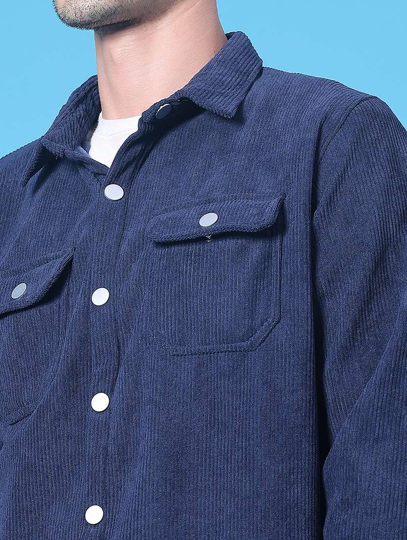Men Textured Long Sleeve Regular Fit Shacket - 22621600 -  Standard Image - 1