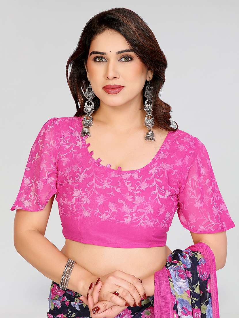 Women Pack Of 2 Printed Combo Saree With Blouse - 22623318 -  Standard Image - 4