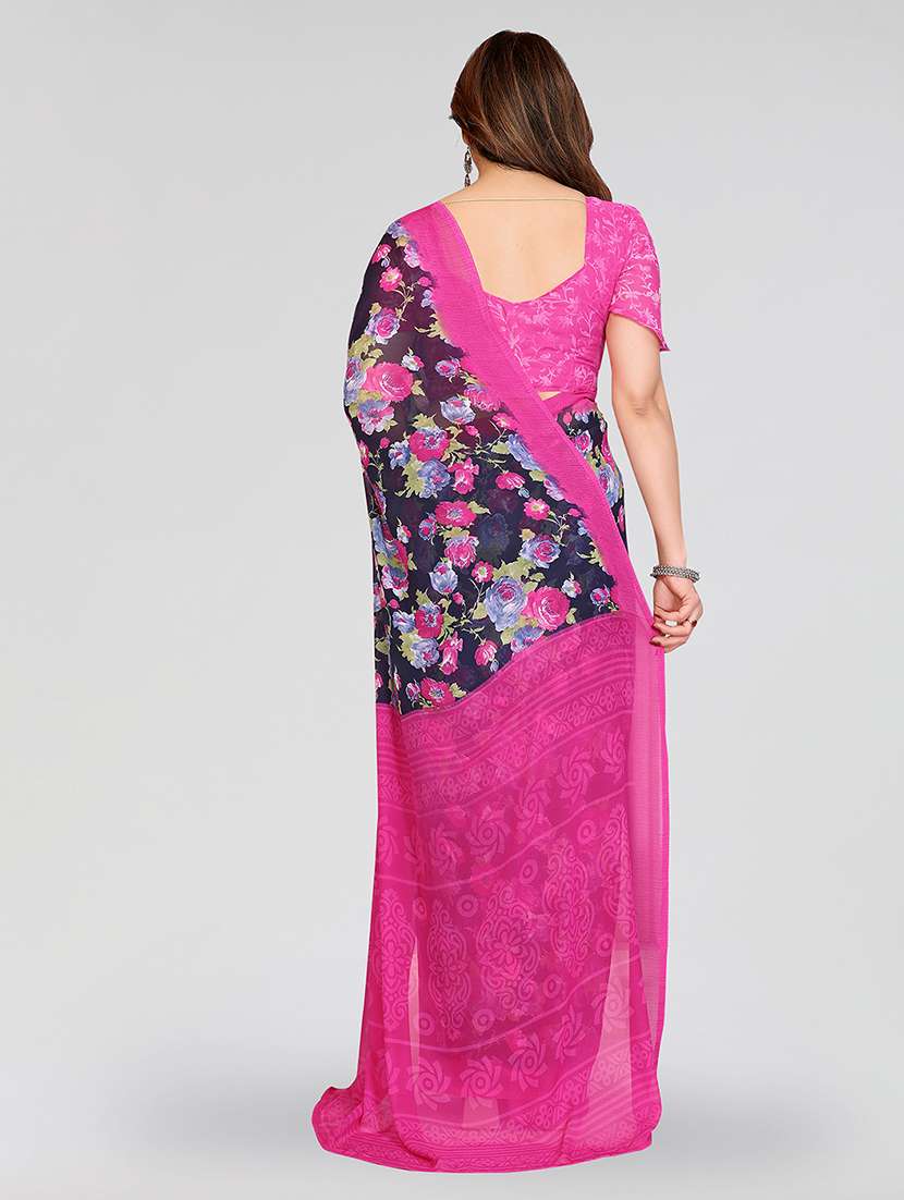 Women Pack Of 2 Printed Combo Saree With Blouse - 22623367 -  Standard Image - 1