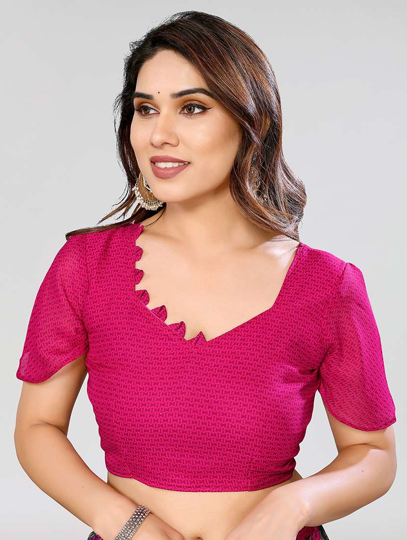 Women Pack Of 2 Printed Combo Saree With Blouse - 22623377 -  Standard Image - 4