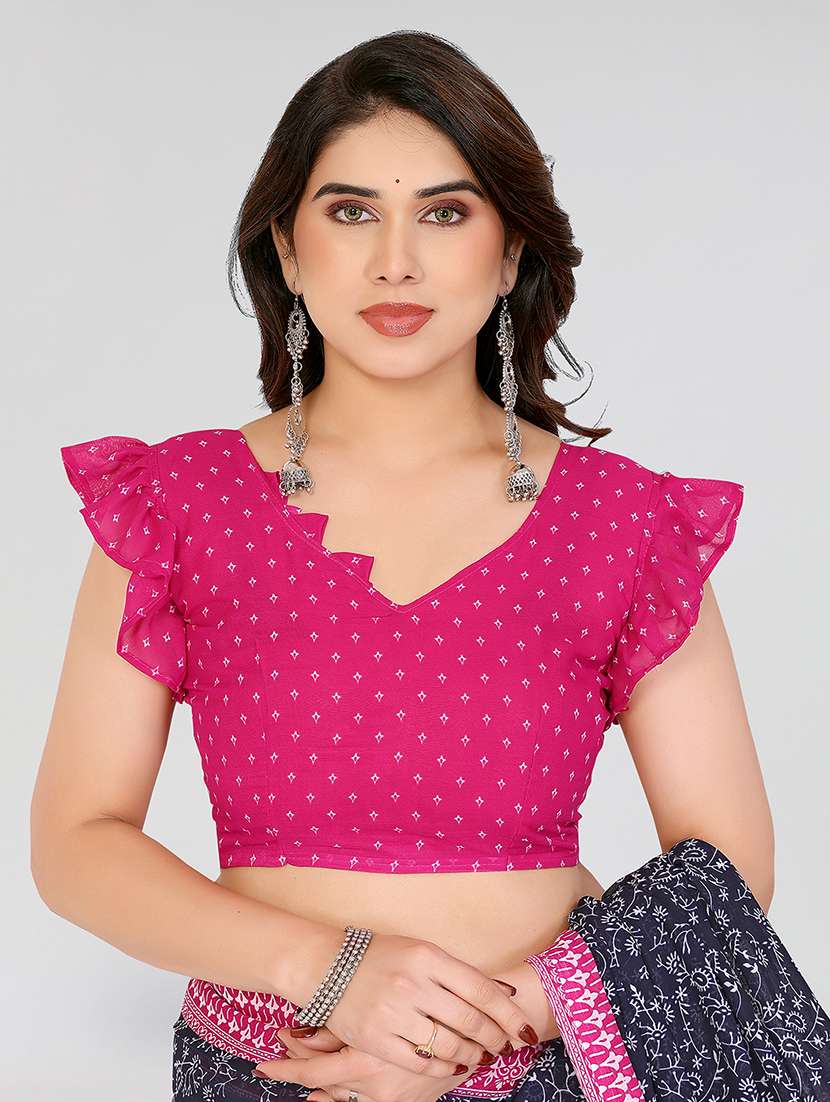Women Pack Of 2 Printed Combo Saree With Blouse - 22623457 -  Standard Image - 4