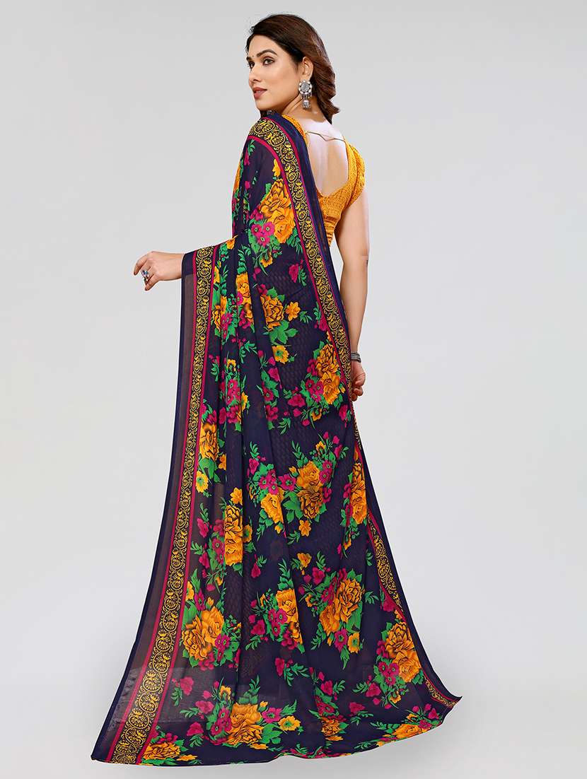 Women Pack Of 2 Printed Combo Saree With Blouse - 22623485 -  Standard Image - 1