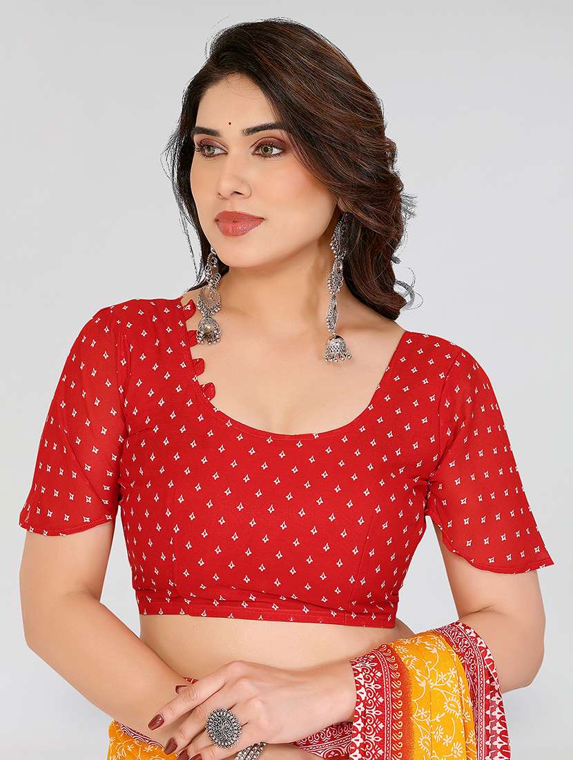 Women Pack Of 2 Printed Combo Saree With Blouse - 22623559 -  Standard Image - 4