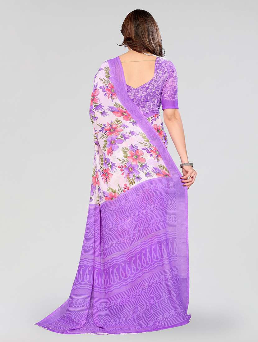 women pack of 2 printed combo saree with blouse - 22623842 -  Standard Image - 1