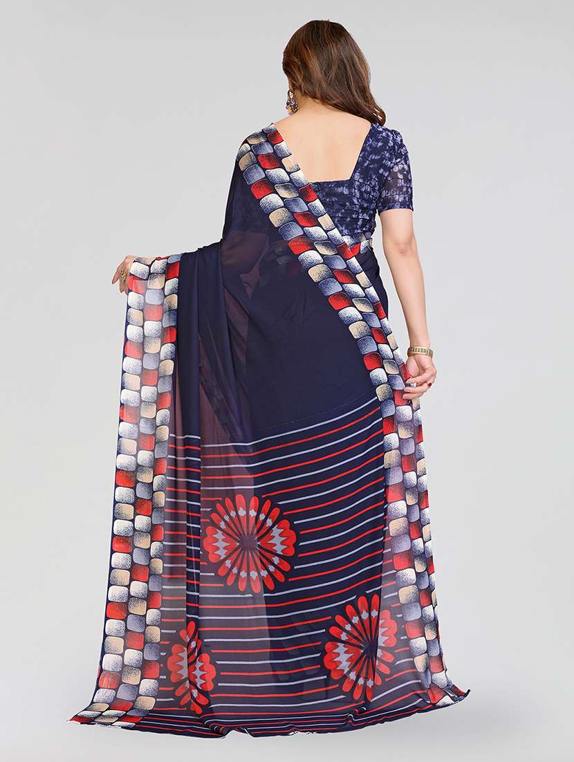 women pack of 2 printed combo saree with blouse - 22623873 -  Standard Image - 1