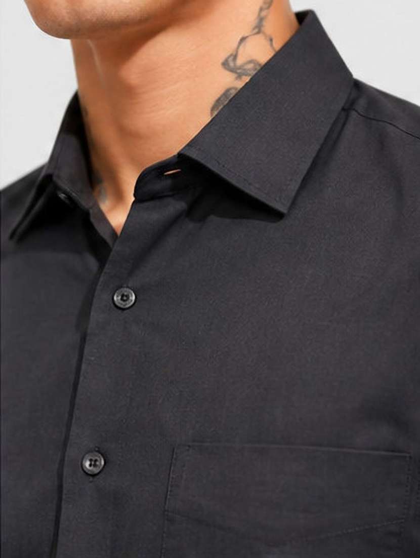 Men Solid Long Sleeve Regular Fit Casual Shirt - 22624677 -  Standard Image - 1