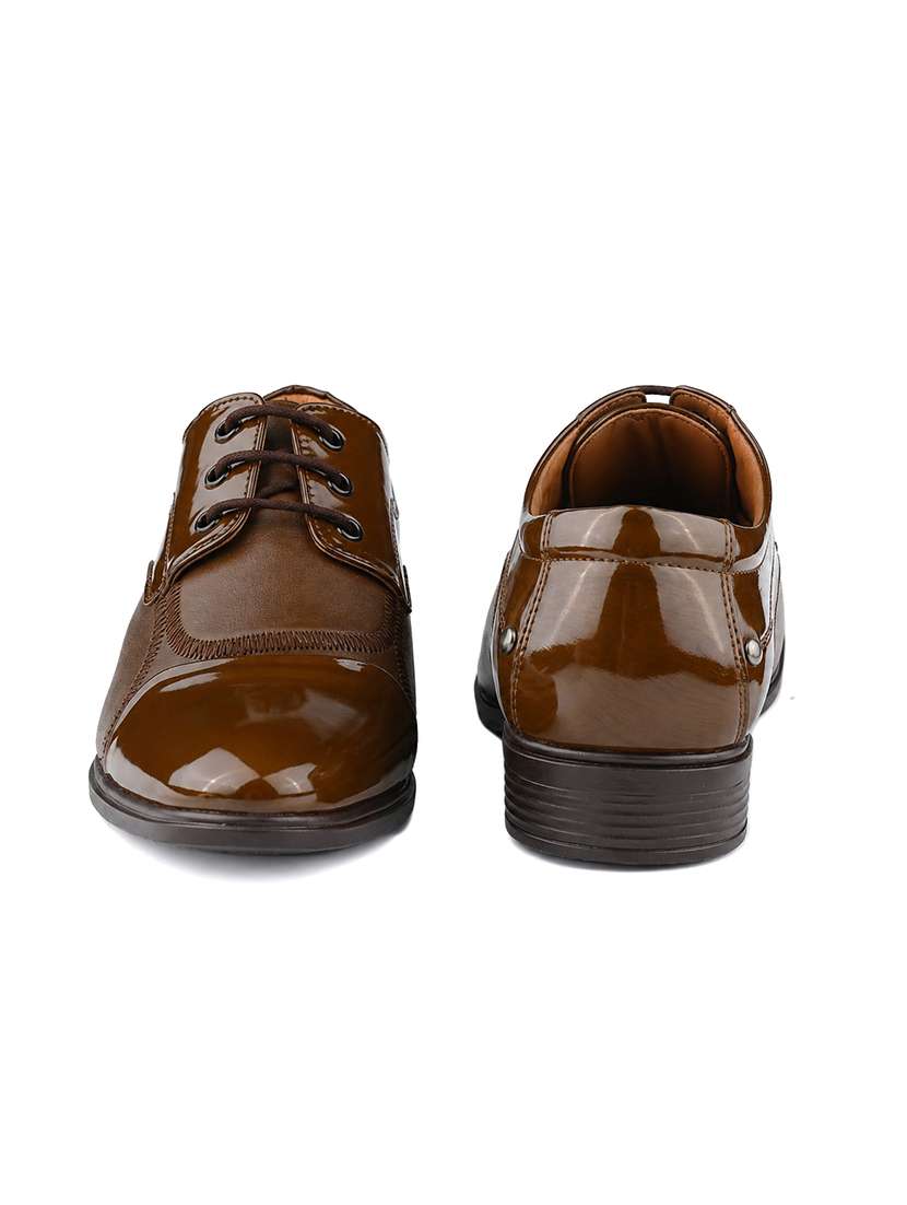 men solid lace up derby shoes - 22624743 -  Standard Image - 4