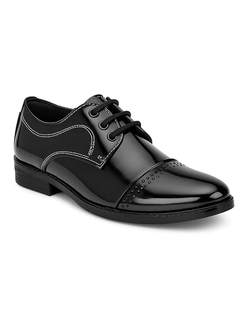 men solid lace up derby shoes - 22624745 -  Standard Image - 1
