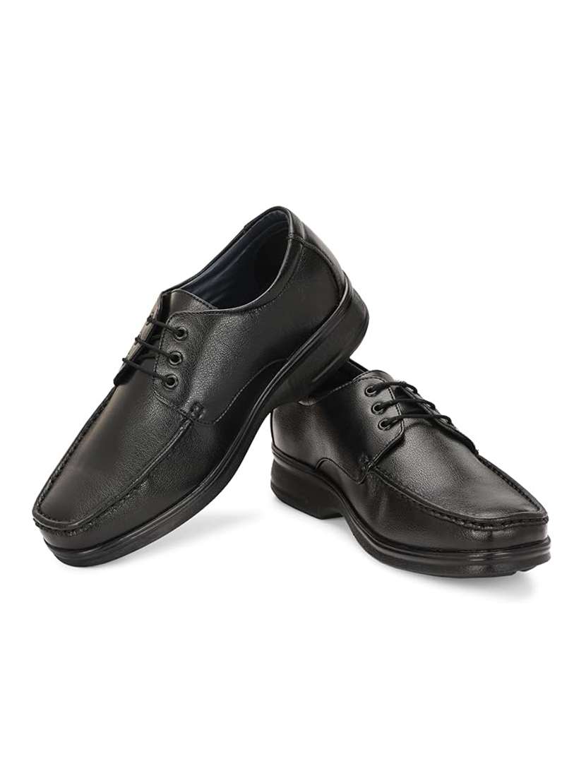 Men Solid Lace Up Derby Shoes - 22624748 -  Standard Image - 1