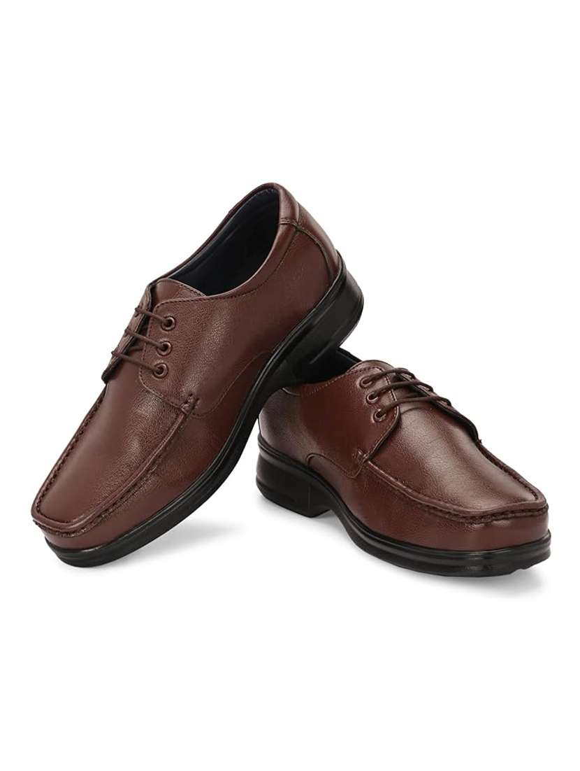 men solid lace up derby shoes - 22624749 -  Standard Image - 1