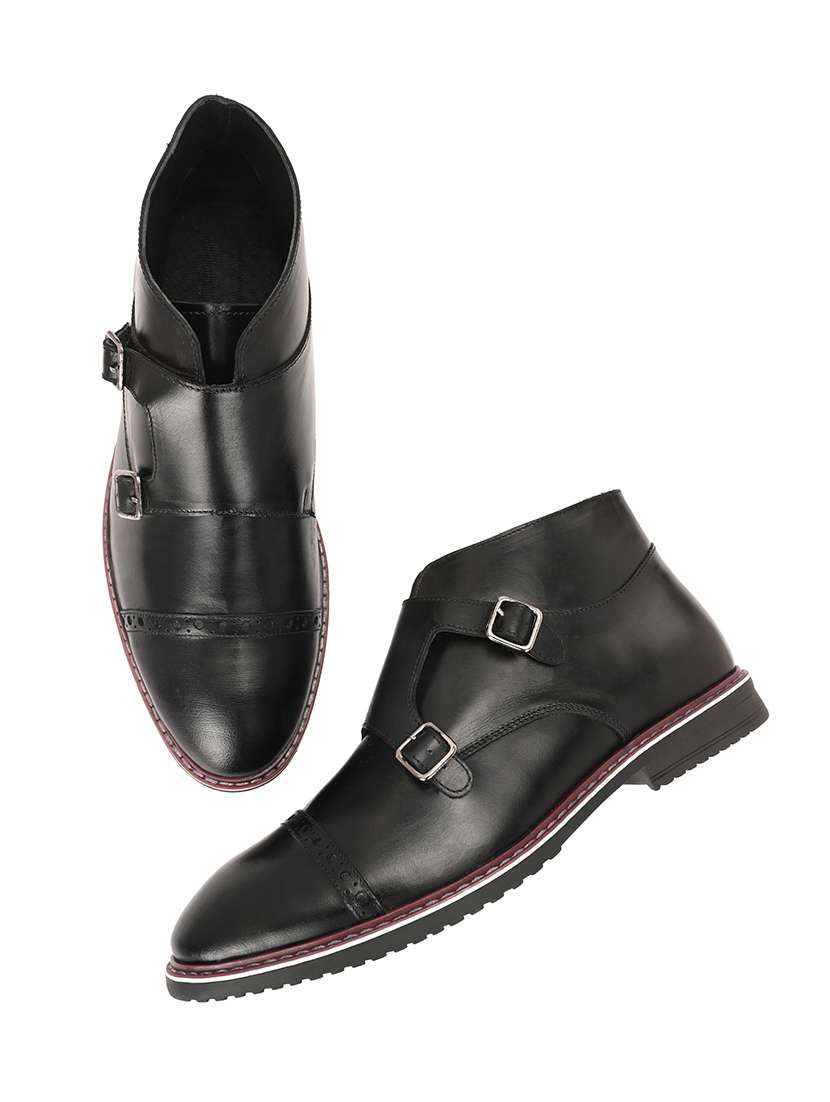 men solid low ankle monk boots - 22624755 -  Standard Image - 1