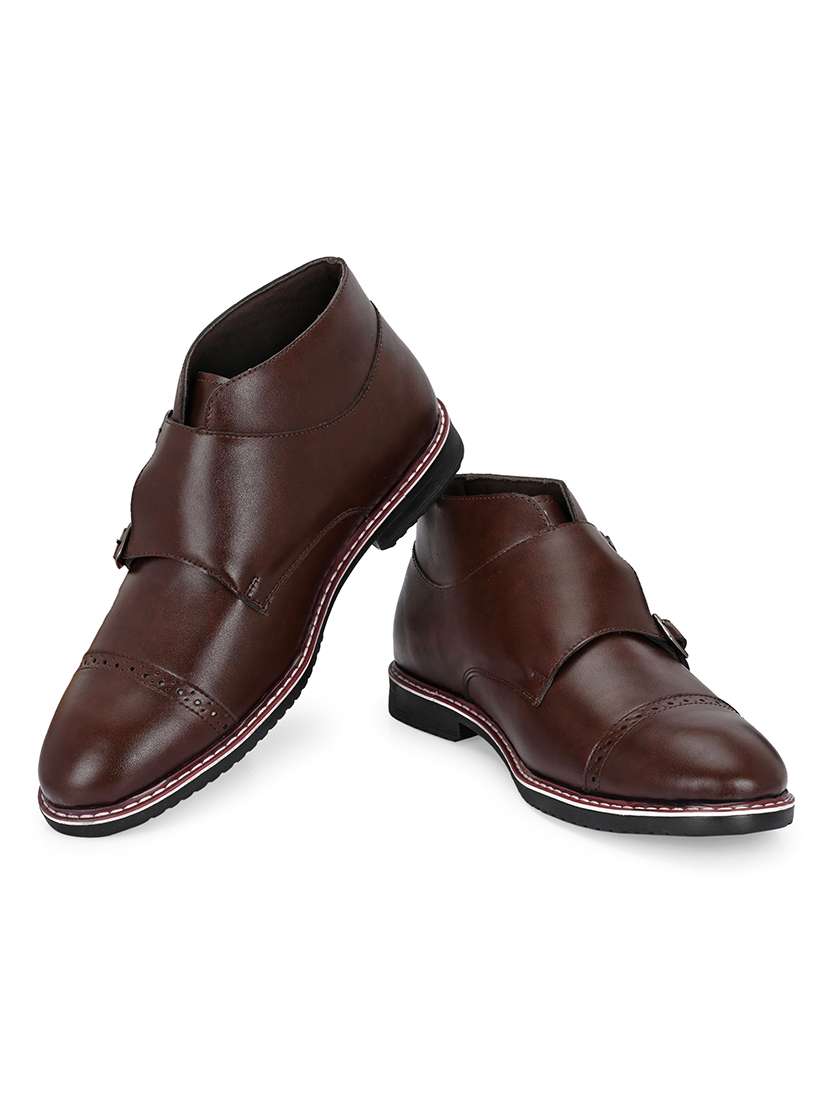 men solid low ankle monk boots - 22624756 -  Standard Image - 1