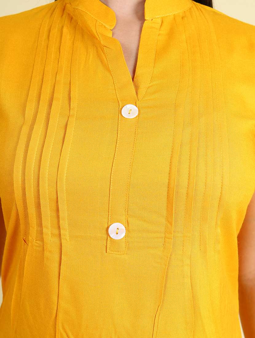 women solid short sleeves straight kurta - 22624783 -  Standard Image - 1