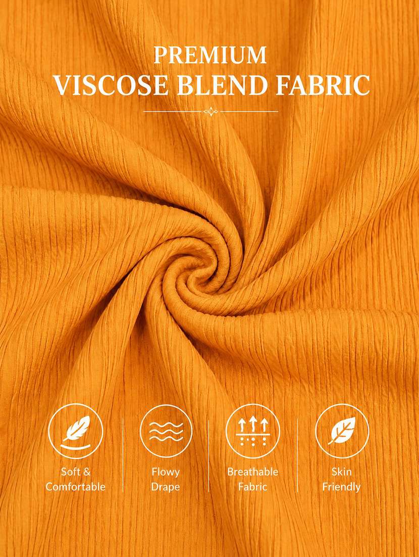 women solid puff sleeves fit and flare dress - 22624794 -  Standard Image - 4