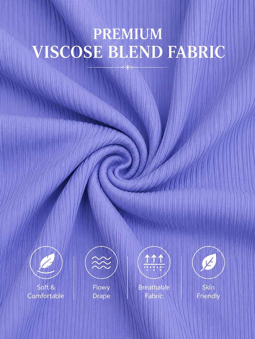 women solid puff sleeves fit and flare dress - 22624796 -  Standard Image - 4