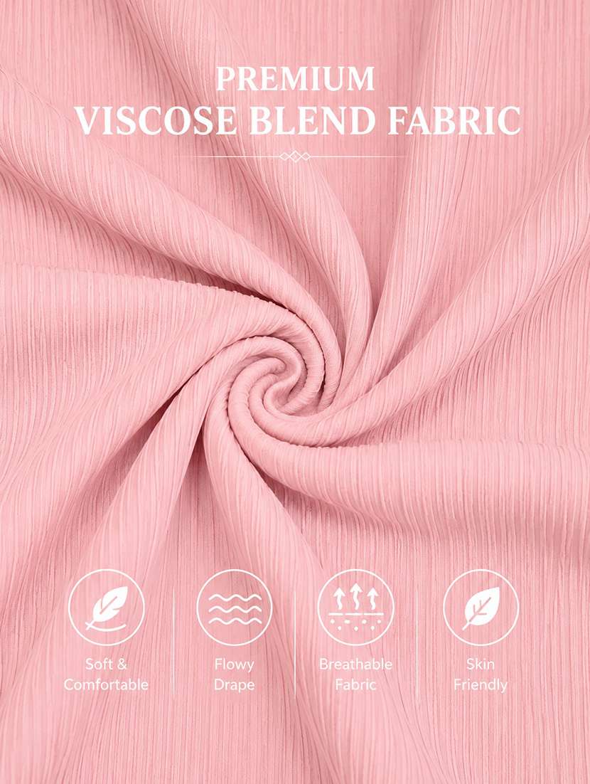women solid puff sleeves fit and flare dress - 22624799 -  Standard Image - 4